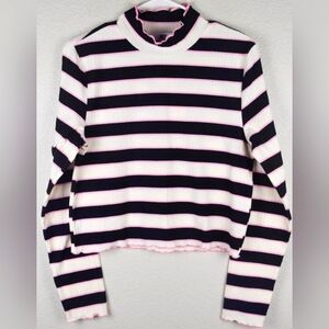 Womans Juicy By Juicy Coutore, Pink Black & White Baby Doll Long Sleeved Shirt